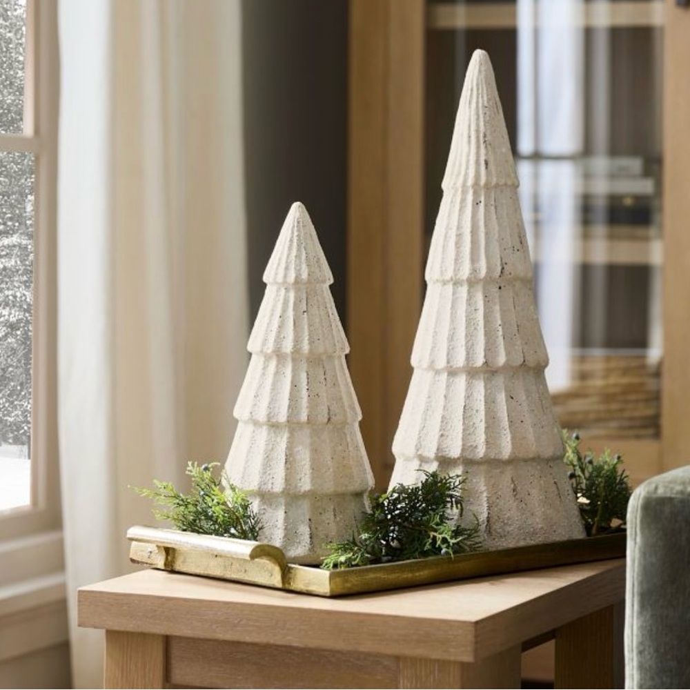 Pottery Barn Artisan Handcrafted Terracotta Medium 14” Christmas Tree NEW IN BOX